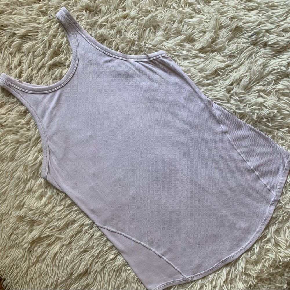 Lululemon White Ribbed Tank Top - Picture 6 of 7